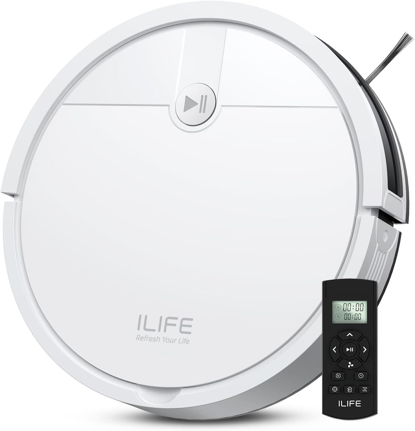 ILIFE V2 Robot Vacuum Cleaner, Tangle-Free Suction, White