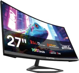New! Sceptre 27-inch Curved Gaming Monitor 1080p 1500R up to 250Hz DisplayPort x2 HDMI x2 100% sRGB 1ms Build-in Speakers, Machine Black 2027 (C275B-FW250G Series)