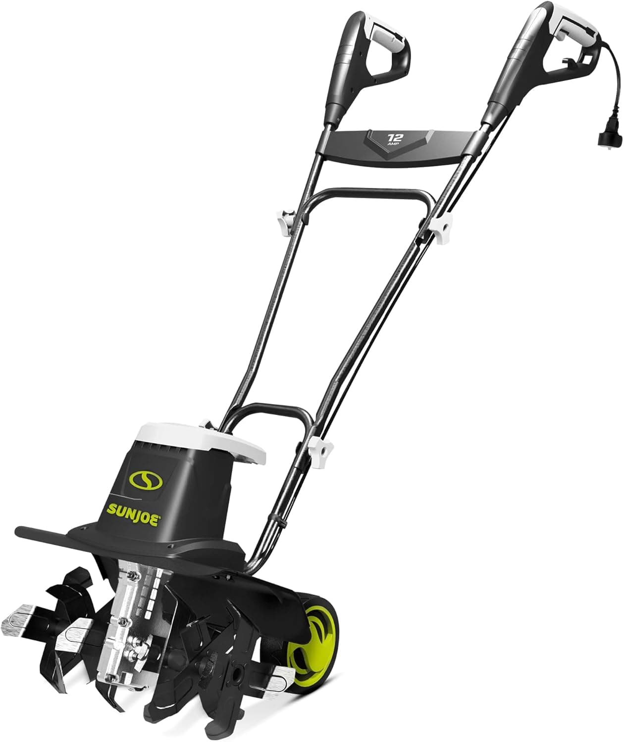 Sun Joe Corded Electric Garden Tiller & Cultivator with Steel Tines, TJ603E
