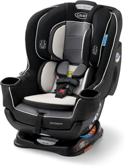 Graco Extend2Fit Convertible Car Seat, Rear and Forward Facing Car Seat with Adjustable Extension Panel for Extra Legroom, Great Gift for Baby Shower or Baby Registry, Gotham