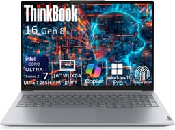 Lenovo ThinkBook 16 Gen 8 Laptop, Intel Core Ultra 7, 16GB DDR5, 512GB SSD