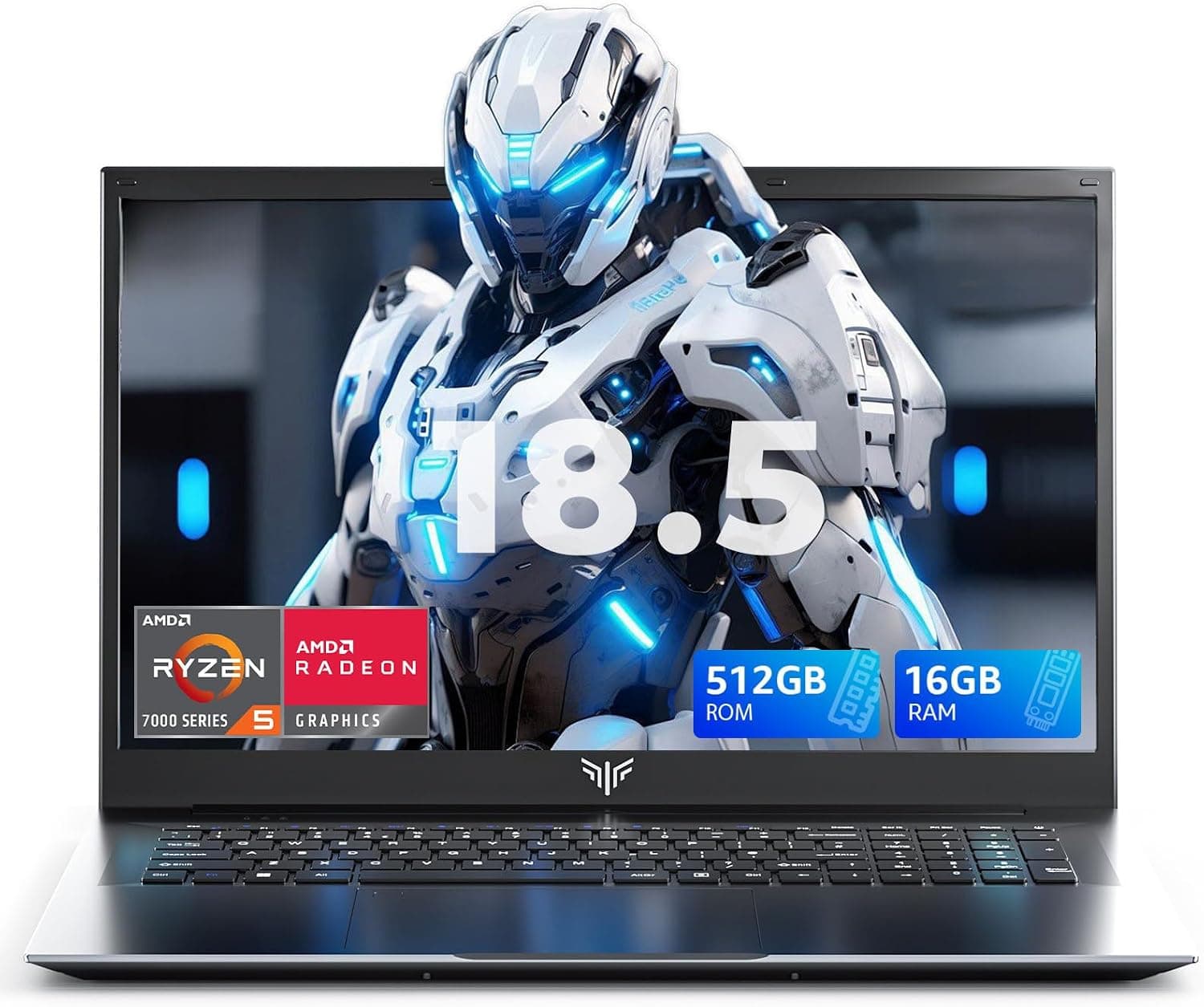 18.5 Inch Gaming Laptop with 7000 mAh Battery,AMD Ryzen 7430U UP to 4.3GHZ by MALLRACE