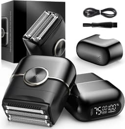 Electric Foil Shavers for Men: 4 Floating Blades & Big LED Display by NKTMXY
