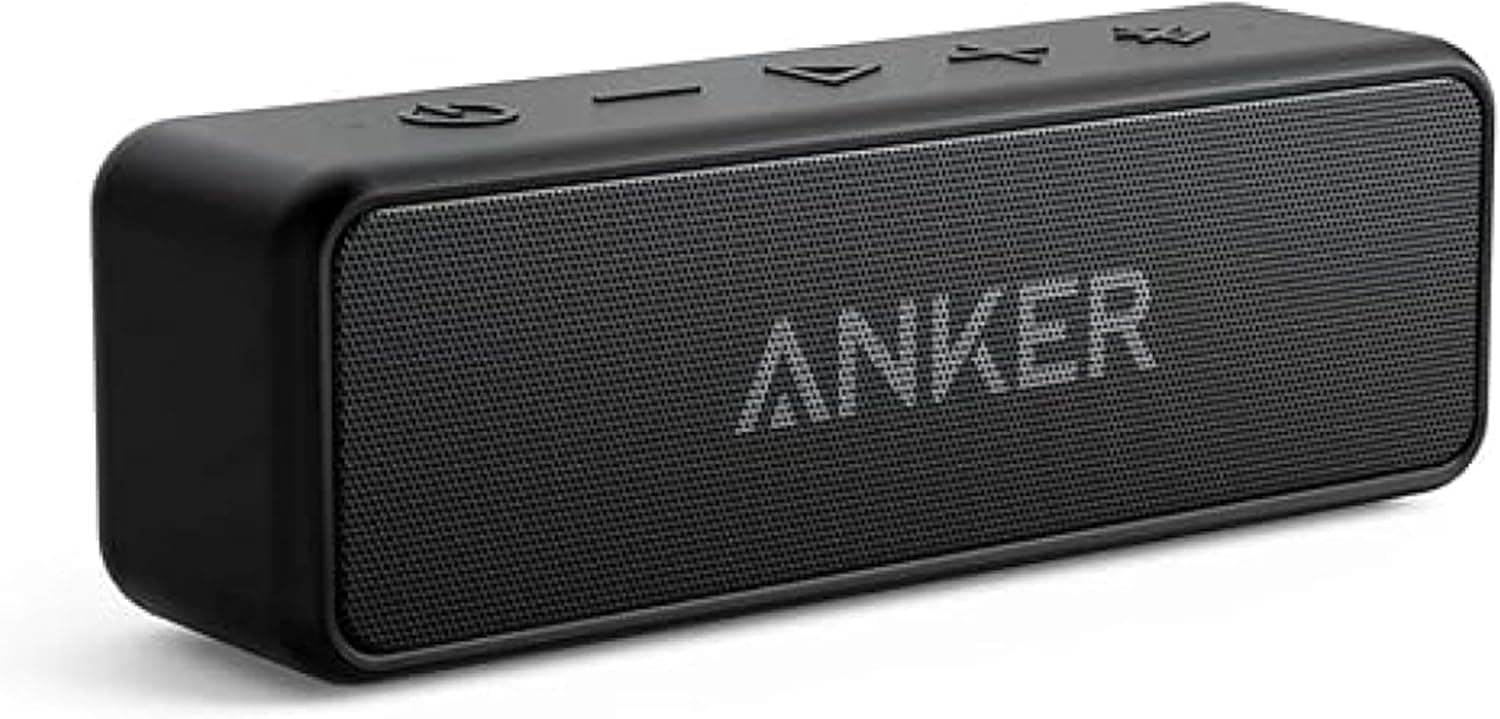 Anker soundcore 2 Portable Bluetooth Speaker, Stereo Sound, IPX7