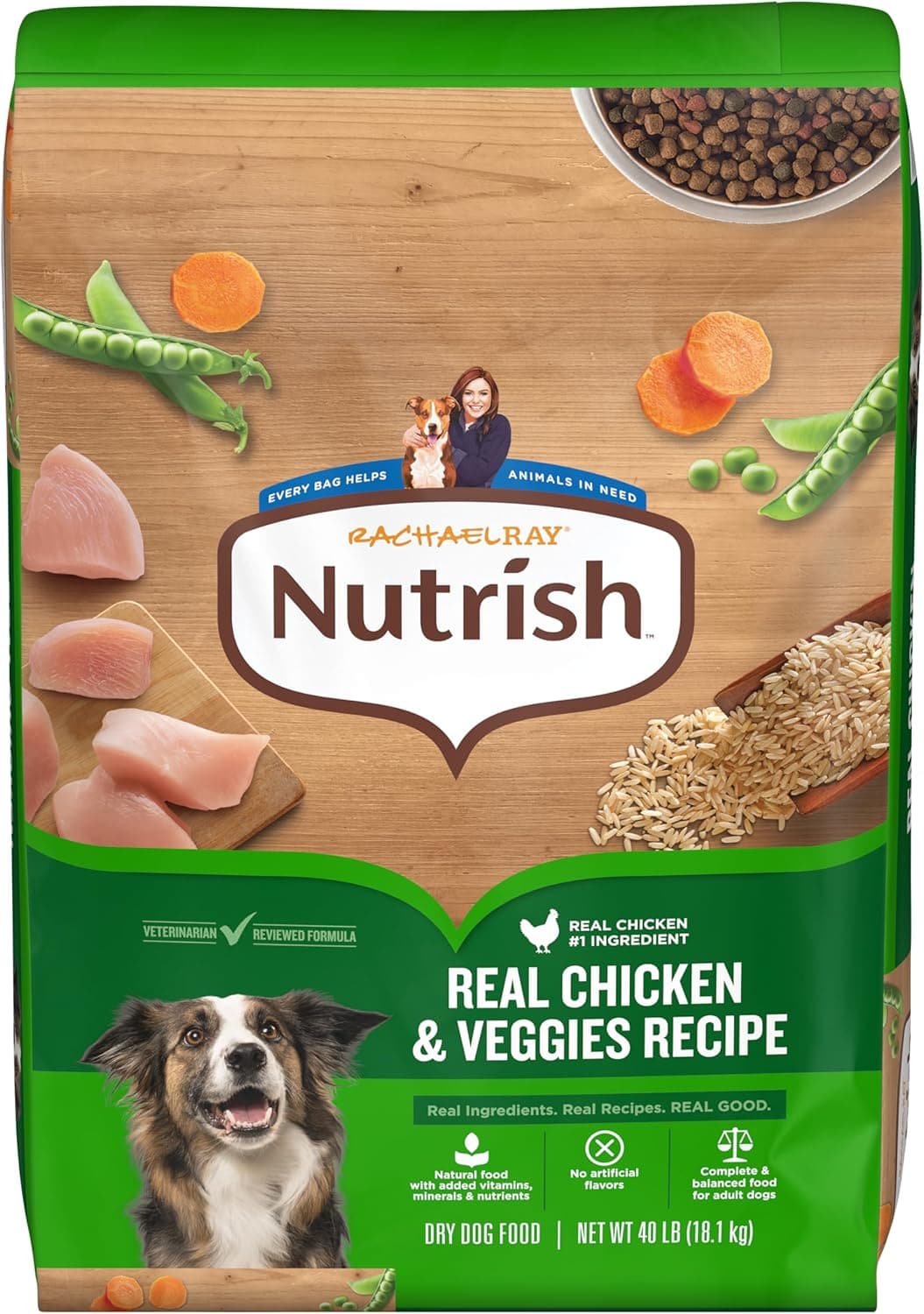 Nutrish Dry Dog Food, Real Chicken & Veggies, 40 lb. Bag (Rachael Ray)